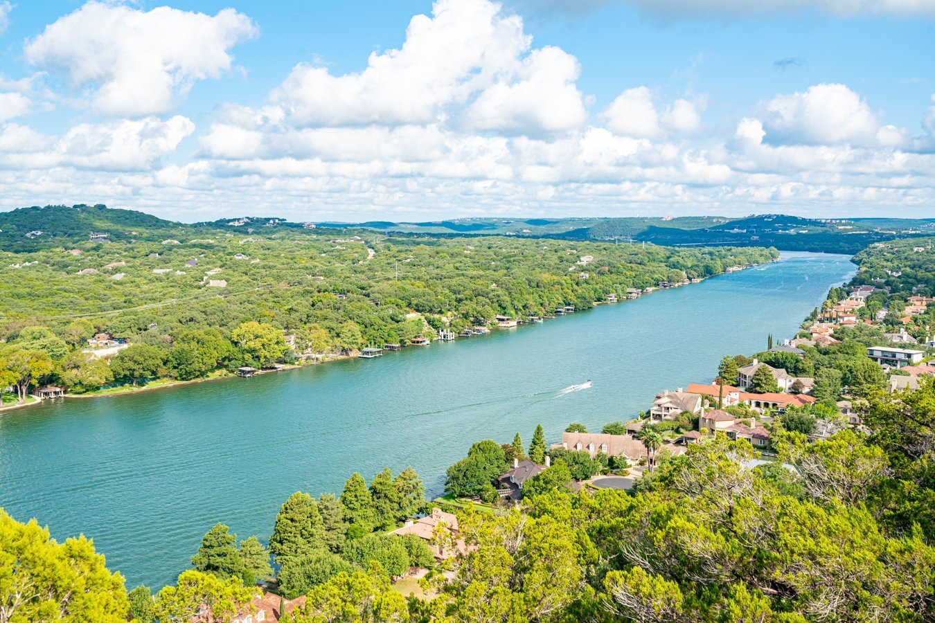 View of Lake Austin From Mount Bonnell, one of the most popular things to do in Austin TX