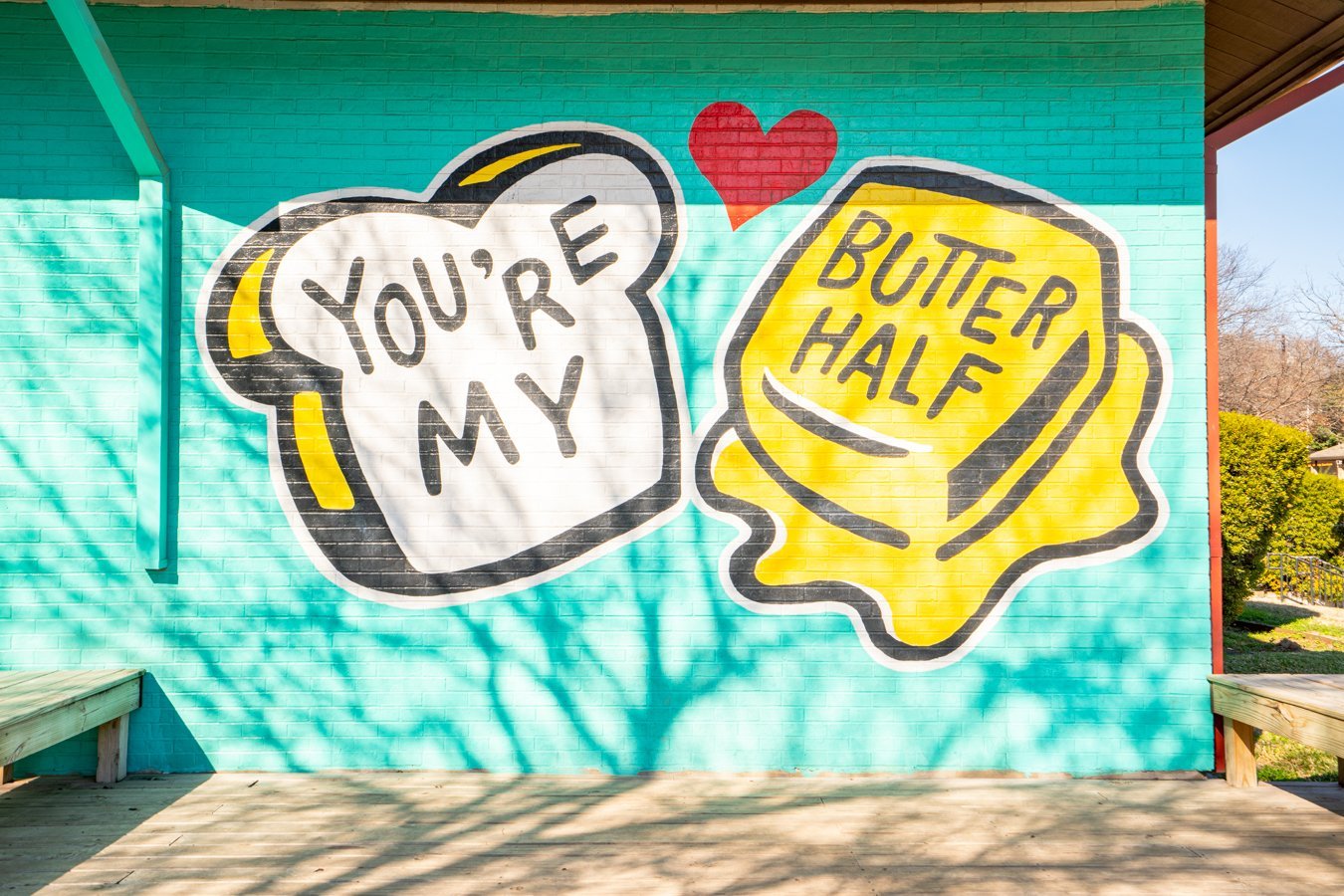 you're my butter half mural, one of the best austin date ideas
