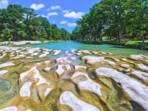 view of frio river in garner state park, one of the best places to visit in texas