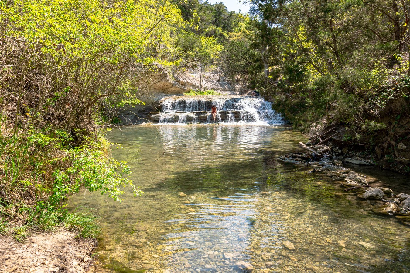 chalk rridge falls near belton in one of the seven regions of texas four