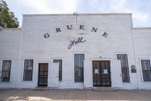 front facade of gruene hall, one of the best things to do in gruene texas