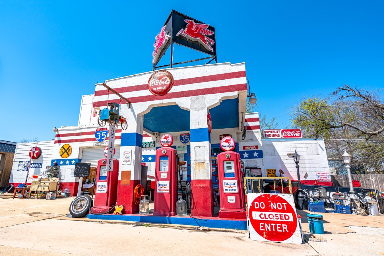 old jarrell gas station vintage storefront in jarrell texas